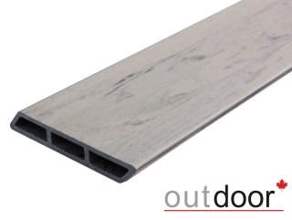 Доска заборная Ромбус ДПК Outdoor 122*22*3000 мм. браш серая микс