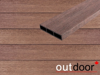 Доска заборная ДПК Outdoor 115*22*4000 мм. STORM BROWN коричневая микс