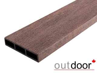 Доска заборная ДПК Outdoor 115*22*4000 мм. STORM BROWN коричневая микс
