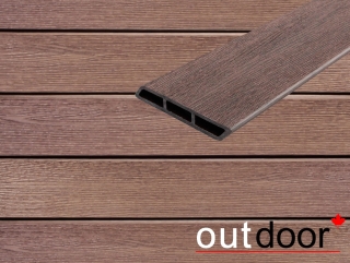 Доска Ромбус ДПК Outdoor 122*22*4000 мм. STORM BROWN коричневая микс