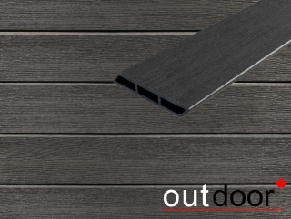 Доска Ромбус ДПК Outdoor 122*22*4000 мм. STORM BLACK черная