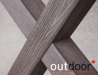 Ограждение из ДПК Outdoor "Кантри плюс" 1000*1000 мм. 3D STORM BROWN