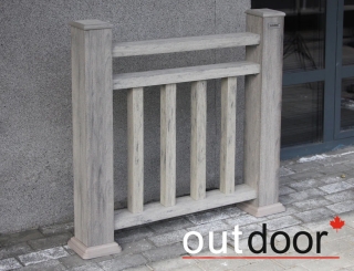Ограждение из ДПК Outdoor "Классик плюс" 1000*1000 мм. 3D STORM GREY