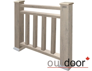 Ограждение из ДПК Outdoor "Классик плюс" 1000*1000 мм. 3D STORM GREY