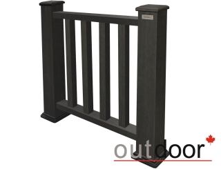 Ограждение из ДПК Outdoor "Классик" 1000*1500 мм. 3D STORM BLACK