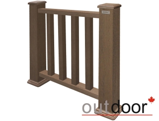 Ограждение из ДПК Outdoor "Классик" 1000*1500 мм. 3D STORM BROWN