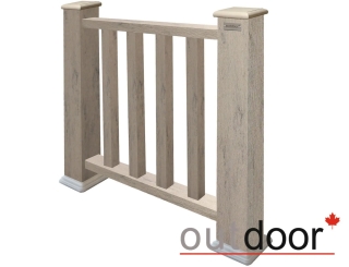 Ограждение из ДПК Outdoor "Классик" 1000*1500 мм. 3D STORM GREY