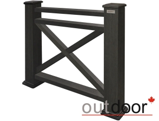 Ограждение из ДПК Outdoor "Кантри плюс" 1000*1500 мм. 3D STORM BLACK