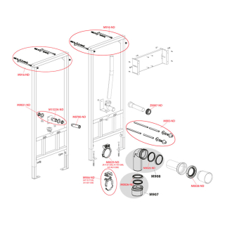 Mонтажная рама для подвесного унитаза A114/1120