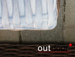 Комплект мебели из ротанга OUTDOOR Санторини (угловой диван, стол), широкое плетение, коричневый