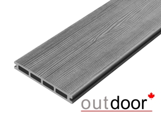 Террасная доска ДПК Outdoor 3D 150*25*3000 мм. STORM/вельвет серая микс
