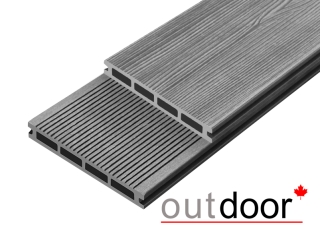 Террасная доска ДПК Outdoor 3D 150*25*3000 мм. STORM/вельвет серая микс