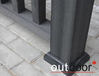 Ограждение из ДПК Outdoor "Классик" 1000*1500 мм. 3D STORM BLACK