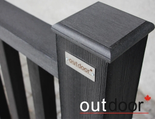 Ограждение из ДПК Outdoor "Классик" 1000*1500 мм. 3D STORM BLACK