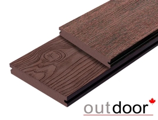 Террасная доска ДПК Outdoor 3D 140*25*3000 мм. полнотелая STORM/OCEAN BROWN коричневая микс