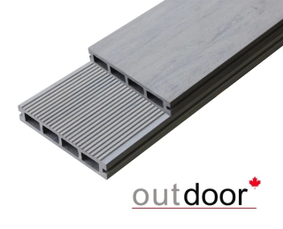 Террасная доска ДПК Outdoor 150*25*3000 мм. вельвет/шлифованная серая микс