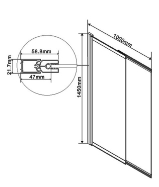 Душевая шторка на ванну Vincea VSB-1E100CG