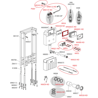 Скрытая система инсталляции для сухой установки (в пространство) Alcaplast AM116 Solomodul