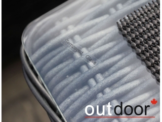 Комплект мебели из ротанга OUTDOOR Флорида (3-местный диван, 2 кресла, стол), узкое плетение, графит