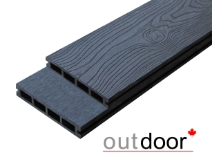 Террасная доска ДПК Outdoor 3D 150*25*4000 мм. OCEAN BLACK черная