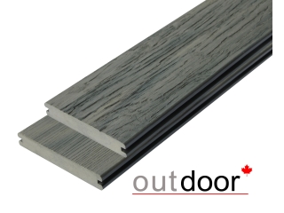 Террасная доска ДПК Outdoor 3D 140*21*2900 мм. полнотелая STORM/OLD WOOD GREY серая микс