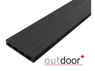Террасная доска ДПК Outdoor 3D 150*25*4000 мм. STORM BLACK черная