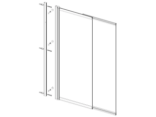 Душевая шторка на ванну Vincea VSB-6E900CLB-L