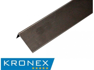 Угол завершающий алюминиевый KRONEX 51,5*30*3000 мм. коньяк
