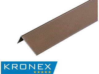 Угол завершающий алюминиевый KRONEX 51,5*30*3000 мм. коричневый