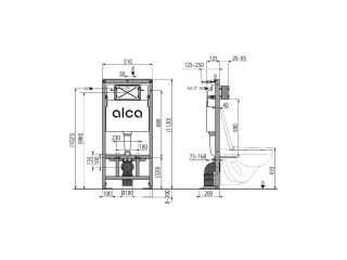 Скрытая система инсталляции Alcaplast AM101/1120F