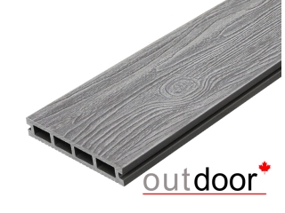 Террасная доска ДПК Outdoor 3D 150*25*3000 мм. CALIFORNIA/вельвет серая