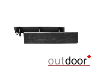Заглушка торцевая пластиковая Outdoor для доски 115*22 мм черная