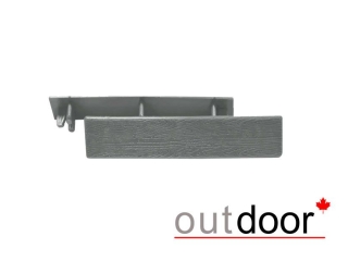 Заглушка торцевая пластиковая Outdoor для заборной доски 115*22 мм серая