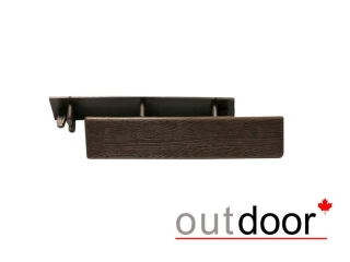 Заглушка торцевая пластиковая Outdoor для заборной доски 115*22 мм темно-коричневая