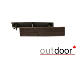 Заглушка торцевая пластиковая Outdoor для доски 115*22 мм коричневая
