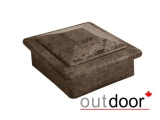 Крышка для столба пластиковая Outdoor 150*150*60 мм, темно-коричневая