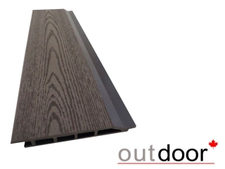Фасадная доска ДПК Outdoor 166*20*4000 мм. текстура дерево темно-коричневая