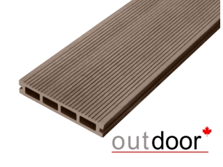 Террасная доска ДПК Outdoor 150*25*3000 мм. вельвет/шлифованная коричневая