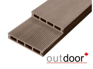 Террасная доска ДПК Outdoor 150*25*3000 мм. вельвет/шлифованная коричневая