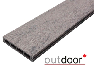 Террасная доска ДПК Outdoor 3D 150*25*4000 мм. STORM GREY серая