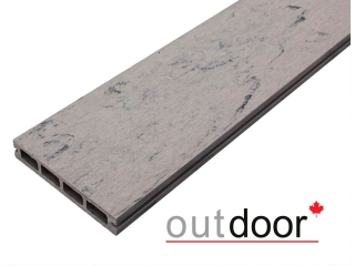 Террасная доска ДПК Outdoor 3D 150*25*4000 мм. STORM GREY серая