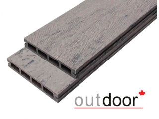 Террасная доска ДПК Outdoor 3D 150*25*4000 мм. STORM GREY серая