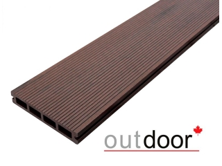 Террасная доска ДПК Outdoor 150*25*3000 мм. вельвет/шлифованная коричневая микс