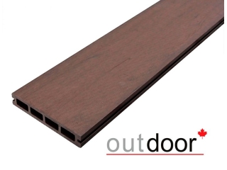 Террасная доска ДПК Outdoor 150*25*3000 мм. вельвет/шлифованная коричневая микс