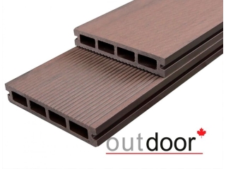 Террасная доска ДПК Outdoor 150*25*3000 мм. вельвет/шлифованная коричневая микс