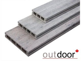 Террасная доска ДПК Outdoor разноширокая 3D STORM GREY Комплект