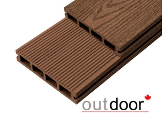 Террасная доска ДПК Outdoor 150*20*3000 мм. вельвет/текстура дерево мореный дуб