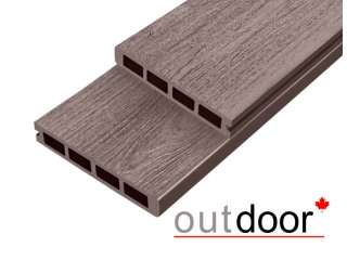 Террасная доска ДПК Outdoor 3D 150*25*4000 мм. завершающая NEVADA/CALIFORNIA BROWN коричневая микс