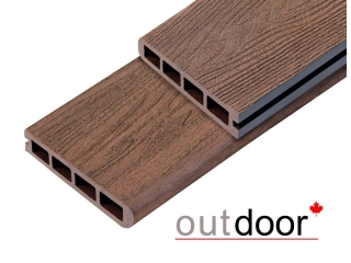 Террасная доска ДПК Outdoor 3D 150*25*4000 мм. завершающая HAVANA/ARIZONA BROWN коричневая микс