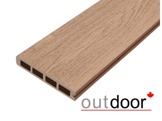 Террасная доска ДПК Outdoor 3D 150*25*4000 мм. завершающая NEVADA/CALIFORNIA  дуб